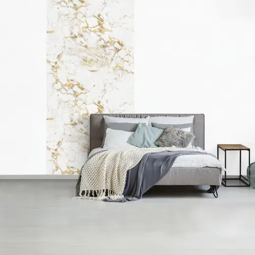 Wit - Marmer - Luxe - Goud fotobehang vinyl groot 64 -slaapkamer