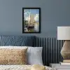 Zeilschip - Huizen - Kade - Zee fotolijst zwart zonder passe partout klein -sfeer3