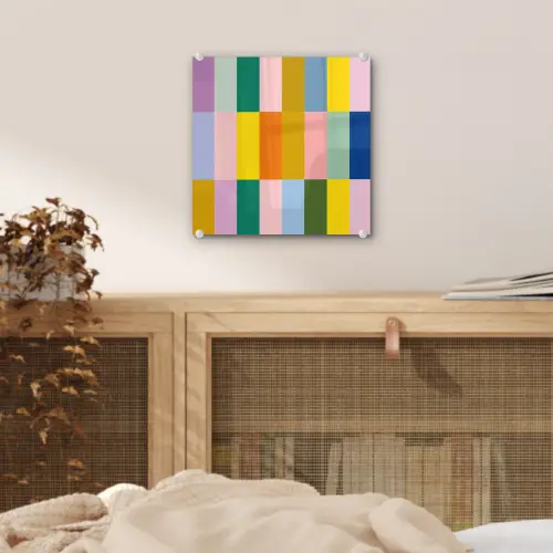 Stroken - Blauw - Patroon - Abstract plexiglas 5mm klein -sfeer4