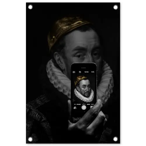Willem van Oranje - Adriaen Thomasz - Smartphone tuinposter los doek klein -3d