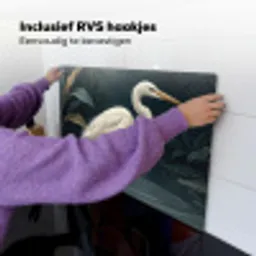 Reiger - Water - Natuur - Modern - Wit Inductie beschemer met haakjes klein -ky-ophangen-nl