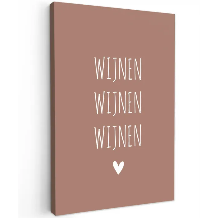 Spreuken - Quotes - Wijnen wijnen wijnen Tuinposter op houten frame 2 cm dik klein -3d