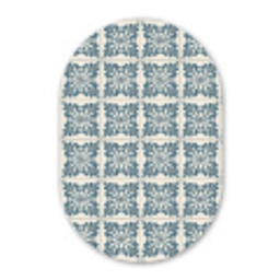 Dessin - Tegel - Blauw Wandcirkel Ovaal Forex klein 630 -3d