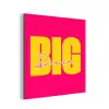 Dream big - Roze - Geel - Minimalistisch aluminium wit klein -3d