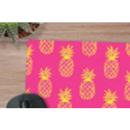 Ananas - Trendy - Roze muismat rubber klein 262 -closeup