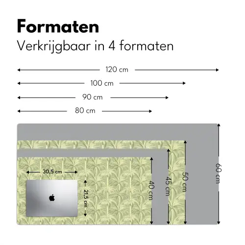 Palmwoud - Tropisch - Groen Muismat XXL klein 681 -sfeer5