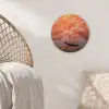 Zee - Boot - Wolken - Oranje Wandcirkel kunststof plaat 5mm dik klein -sfeer5