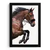Paard - Springen - Modern fotolijst zwart zonder passe partout klein -3d