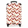 Pijlen patroon rood NBS - Handbagage koffer - Kinderen Unisex middel -productfoto_recht