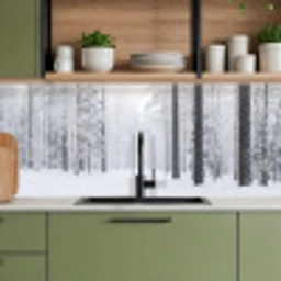 Bos - Sneeuw - Pad - Winter - Stilte keuken achterwand 2 middel -sfeer3