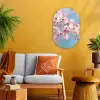 Takken - Bloesems - Roze Wandcirkel Ovaal Forex klein -sfeer4