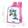 Blije dolfijn met waterdruppels op wit Kinderrugzak - Roze middel -productfoto_formaten
