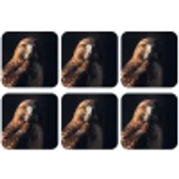 Roofvogel - Buizerd - Bruin onderzetter kurk middel -zkaufland3dotto
