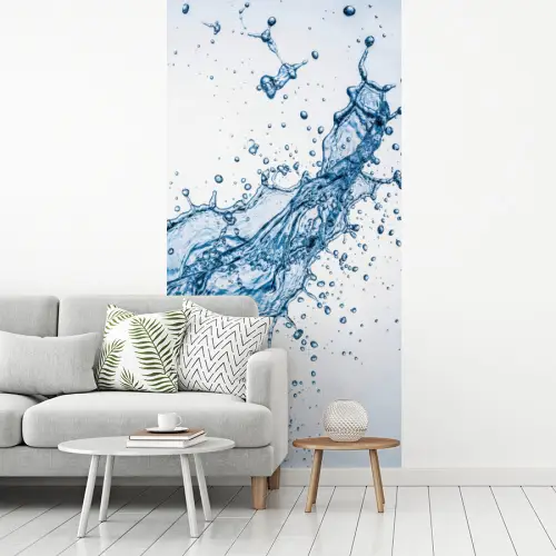 Spash - Water - Blauw fotobehang vinyl groot -woonkamer