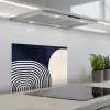 Donkerblauw - Abstract - Lijnen keuken achterwand spatscherm klein -3d_schuin