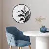 Plant - Bladeren - Minimalistisch - Zwart Fotolijst rond zonder passe partout klein -sfeer2