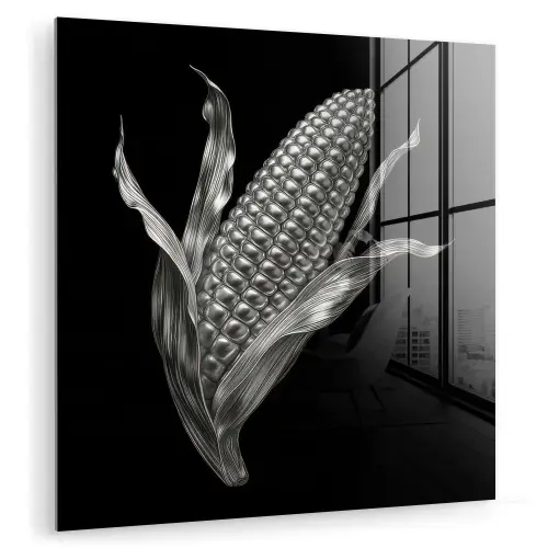 Maïskolf - Glanzend metaal - Elegant plexiglas 5mm klein -zzzproduct_nieuw