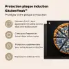 Pizza - Eten - Delftsblauw Inductie beschermer vinyl 3mm middel -zzzzzzusp-haakje_FR