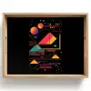 Piramides - Cirkels - Neonkleuren - Geometrisch Dienblad Rechthoek middel -z3d_shopping