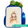 Prinses in gouden tinten Kinderrugzak - Blauw middel -inhoud_NL