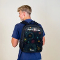 Sterren - Planeten - Kleurrijk Rugzak - Zwart middel -sfeer8