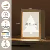 Kerstboom - Japandi - Christmas - Beige Light Box met kabel (Tafellamp) klein -USP_NL