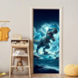 Dino - Blauw - Jongens deurposter klein -sfeer4