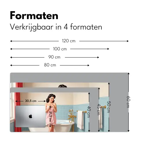 Badkamer - Vrouw - Roze Muismat XXL klein -sfeer5