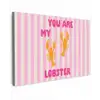 Lobster - Love - Valentijn Tuinposter op houten frame 2 cm dik klein -3d