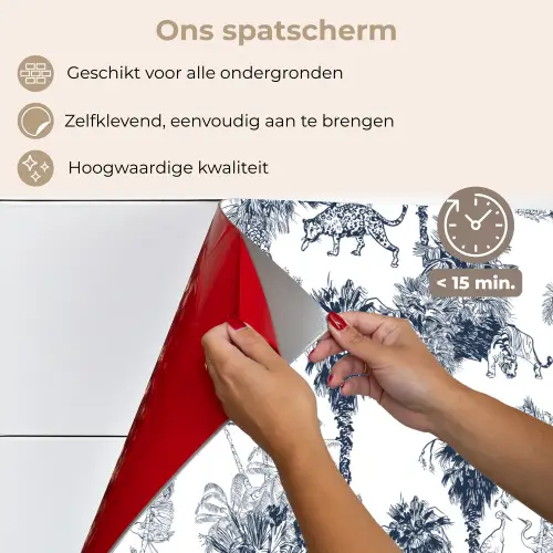 Jungle - Beplanting - Blauw keuken achterwand spatscherm klein 900 -spatscherm_NL