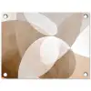 Ovale vormen - Transparant - Zachte overgang tuinposter los doek klein -3d