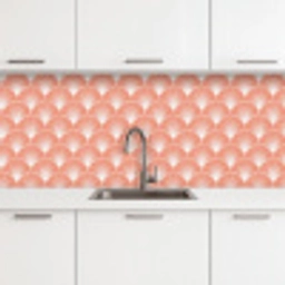Waaier - Motief - Zalmroze keuken achterwand 2 middel 871 -3d