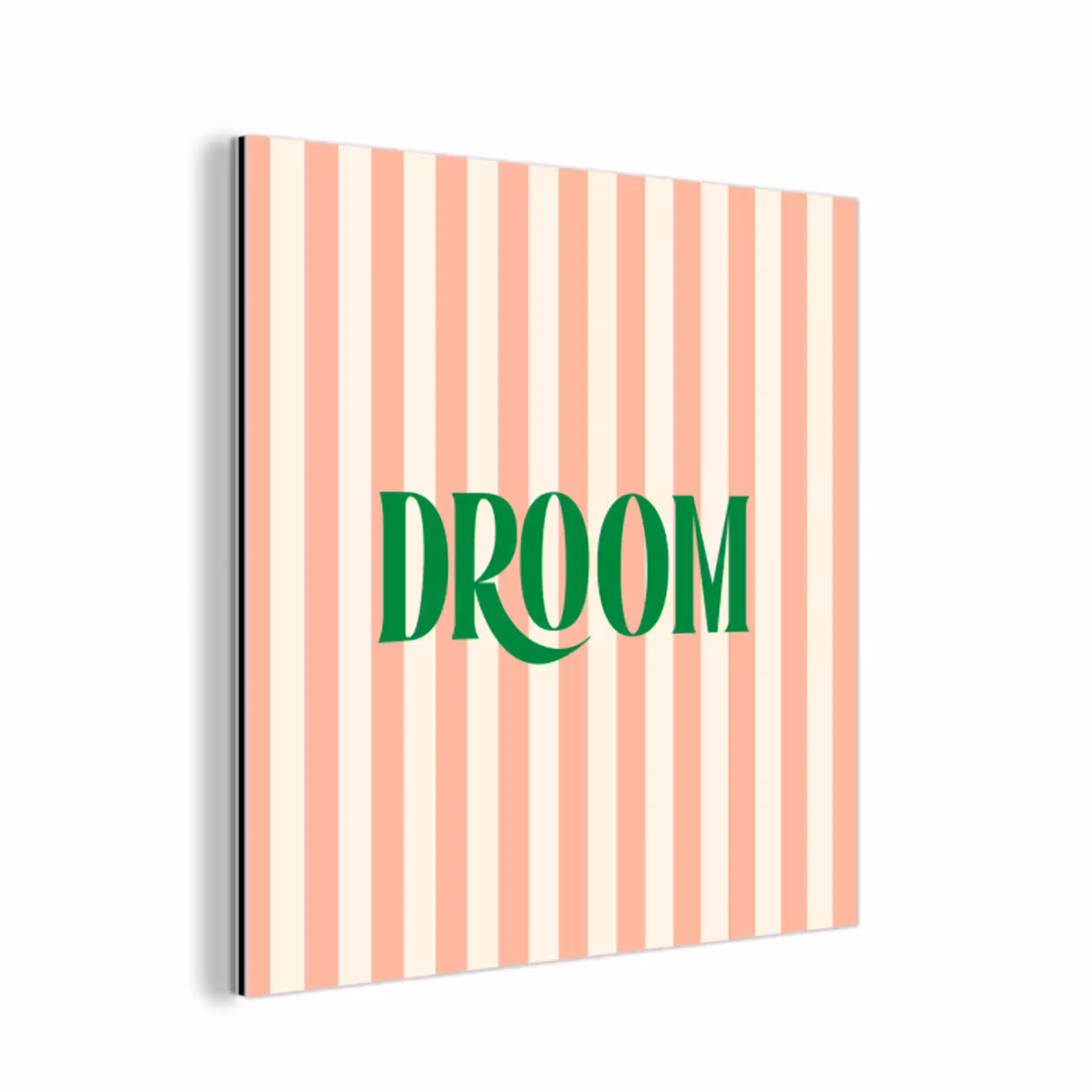 Zachtroze - Groen - Strepen - Droom aluminium wit klein -3d