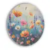 Bloemen - Natuur - Waterverf - Kunst Akoestische PET Vilt - Rond klein -3d