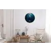 Walvis - Water - Zonnestralen - Blauw Wandcirkel aluminium klein -woonkamer