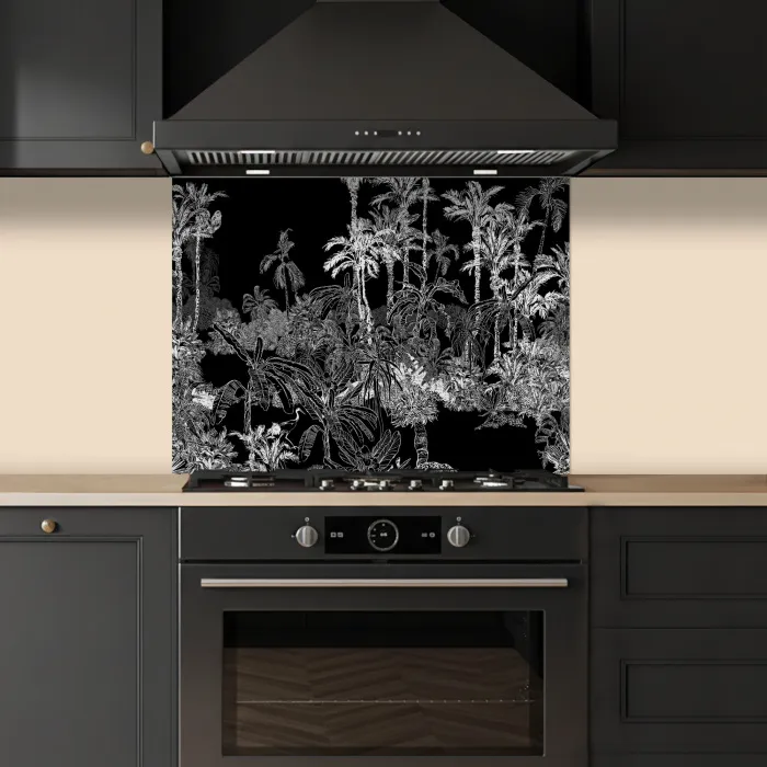 Tropisch - Jungle - Bomen - Bladeren keuken achterwand spatscherm middel -sfeer1