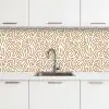 Minimalistisch - Patroon - Terracotta keuken achterwand 2 middel 871 -3d