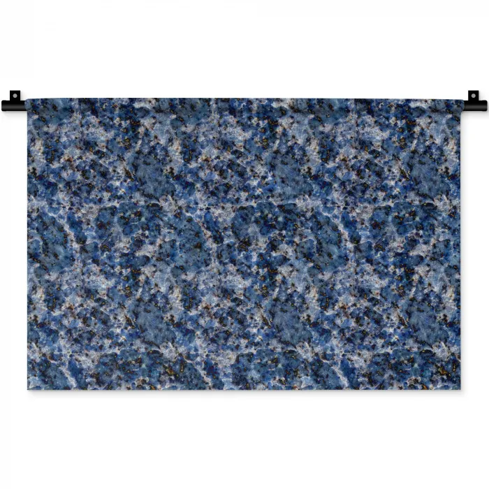 Graniet - Blauw - Koel Wandkleed katoen klein 269 -zz3d