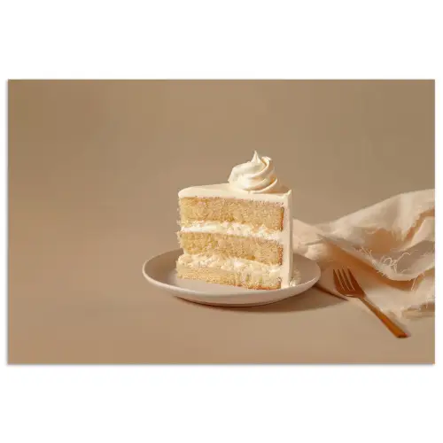 Vanilletaart - Cake - Romig poster papier klein -3d