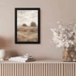 Landschap - Minimalistisch - Beige fotolijst zwart zonder passe partout klein -sfeer5