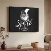 Glas spritz - Krijtletters - Ijsblokjes - Citroen Textielframe zwart klein -sfeer3