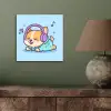 Corgi - Koptelefoon - Blauw - Muzieknoten aluminium wit klein -sfeer2