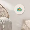 Robot - Gezicht - Antenne - Technologie - Jongen - Kind Wandcirkel kunststof plaat 5mm dik klein -sfeer5