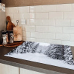 Bos - Winter - Sneeuw - Pad - Natuur Inductie beschermer vinyl 3mm klein -sfeer3