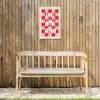 Hot - Spicy - Geruit - Rood Tuinposter op houten frame 2 cm dik klein -sfeer4
