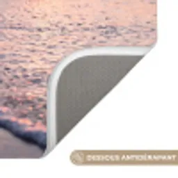 Meeuwen - Strand - Zee - Roze Badmat klein -USP_AntislipFR