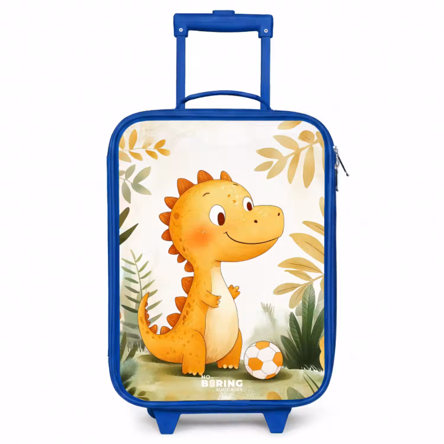 Kinderkoffer - Blauw - Dino - Voetbal - Oranje