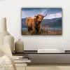 Schotse Hooglander - Berg - Water - Natuur - Koe canvas 2cm klein -sfeer6