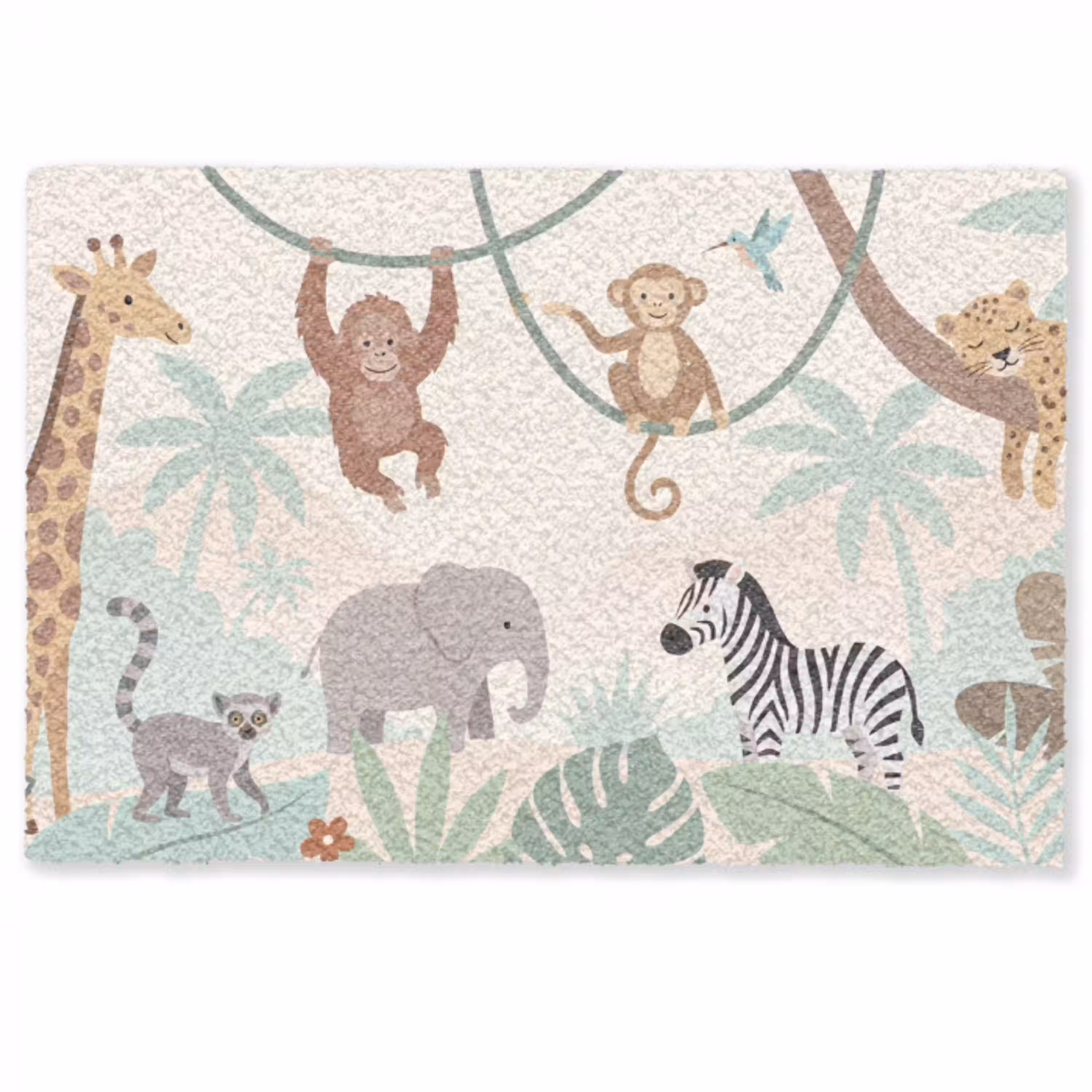 Jungle - Dieren - Groen Deurmat klein -zkaufland3d