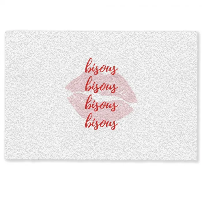 Bisous - Lip - Wit - Rood Deurmat klein -zkaufland3d